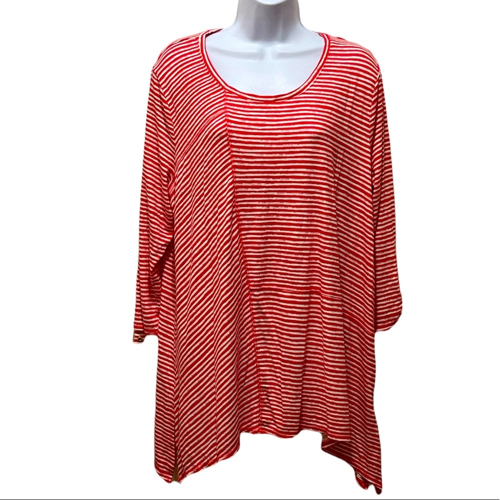 Cute Chicos Zenergy Striped Blouse! Size 3